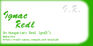 ignac redl business card